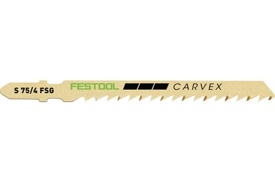 Single Festool Carvex jigsaw blade in beige color, designed for wood and power tool accessories collections