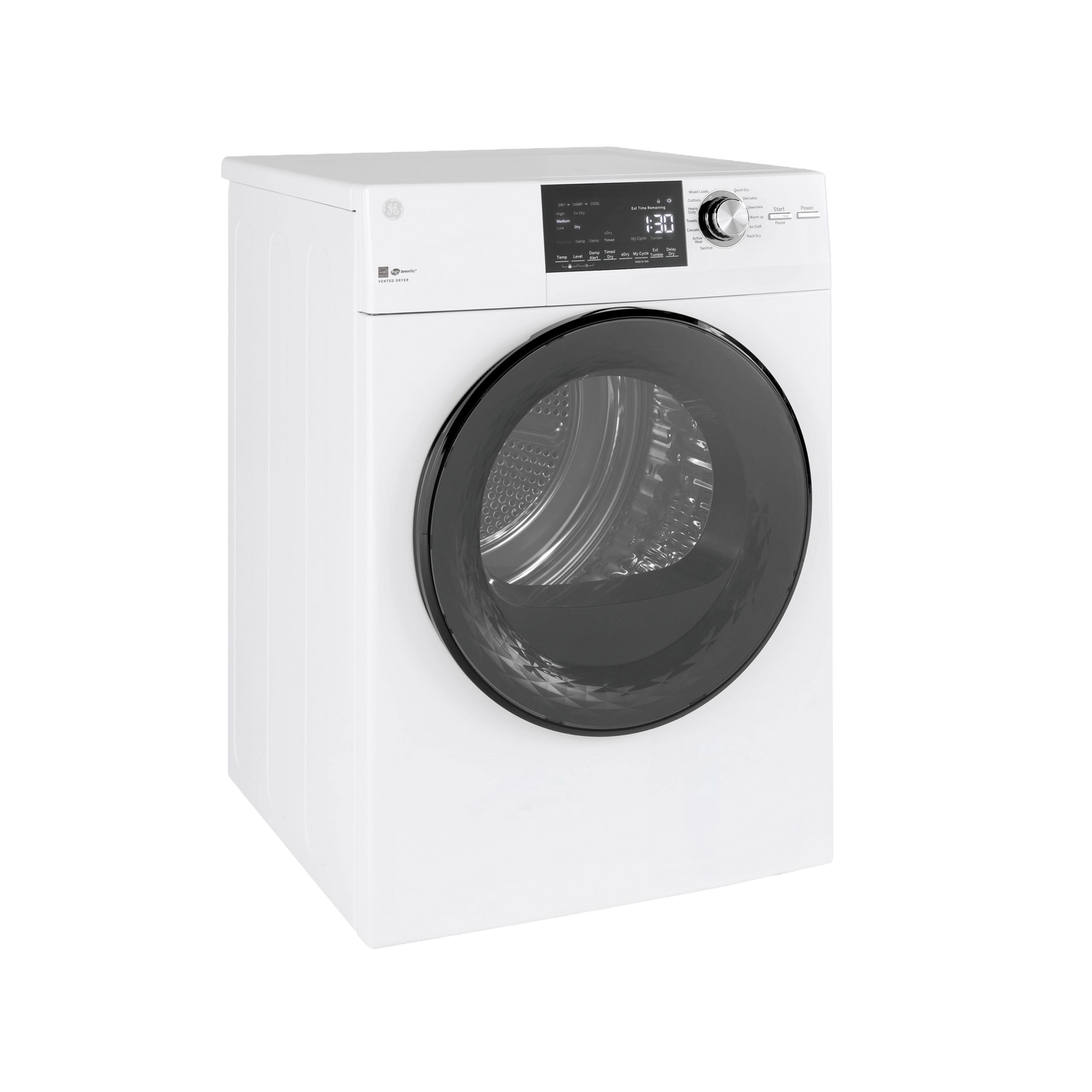 GE® ENERGY STAR®  24" 4.3 Cu.Ft. Front Load Vented Electric Dryer with Stainless Steel Basket