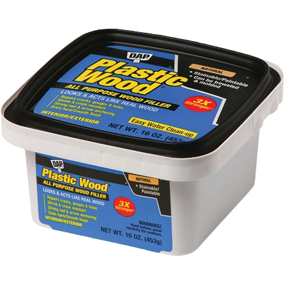 Container of natural color wood filler for interior and exterior patching and repair under $50 collections