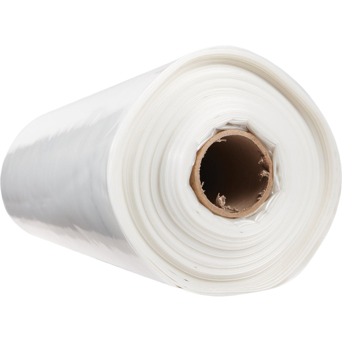 Clear polyethylene sheeting roll with six mil thickness for durable use in home improvement projects