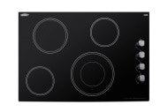 30" Wide 208-240V 4-Burner Radiant Cooktop