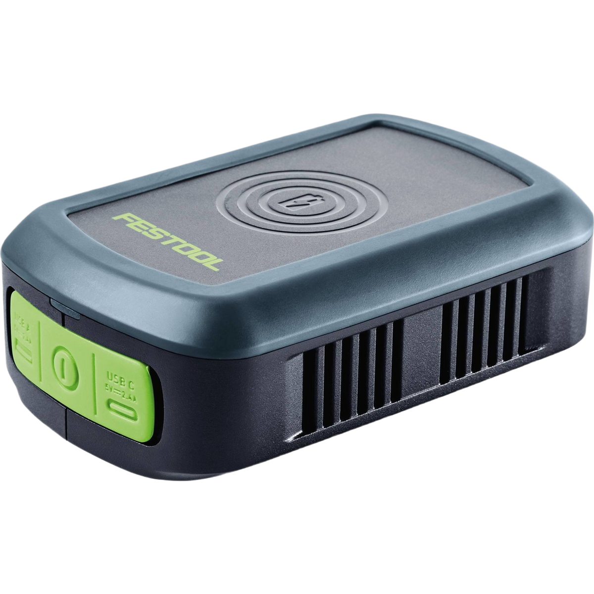 Compact Festool phone charger adapter for 18 V batteries, compatible with Festool cordless tool accessories and portable power collections