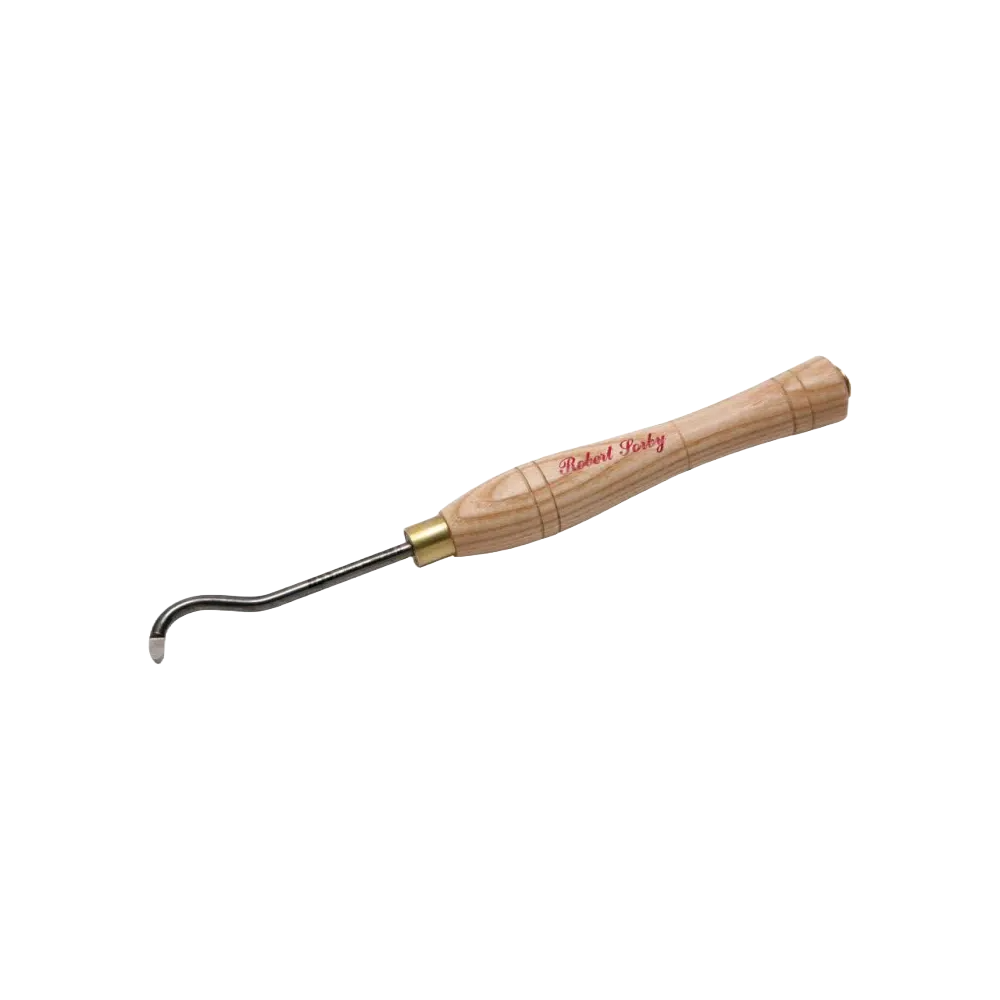 Wood handle micro hollowing tool with brass collar, part of Robert Sorby woodworking tools and home improvement collection
