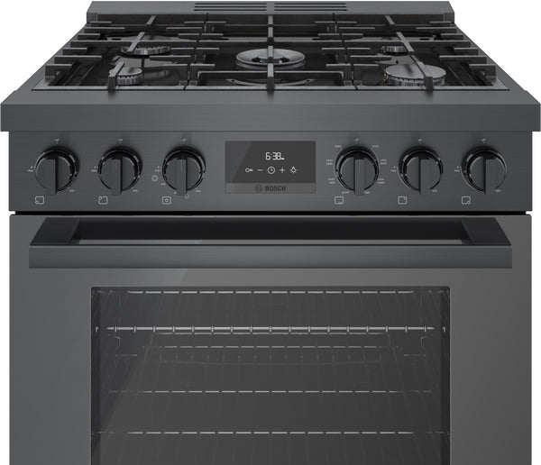 800 Series, Dual Fuel Freestanding Range, 30'', Black Stainless Steel