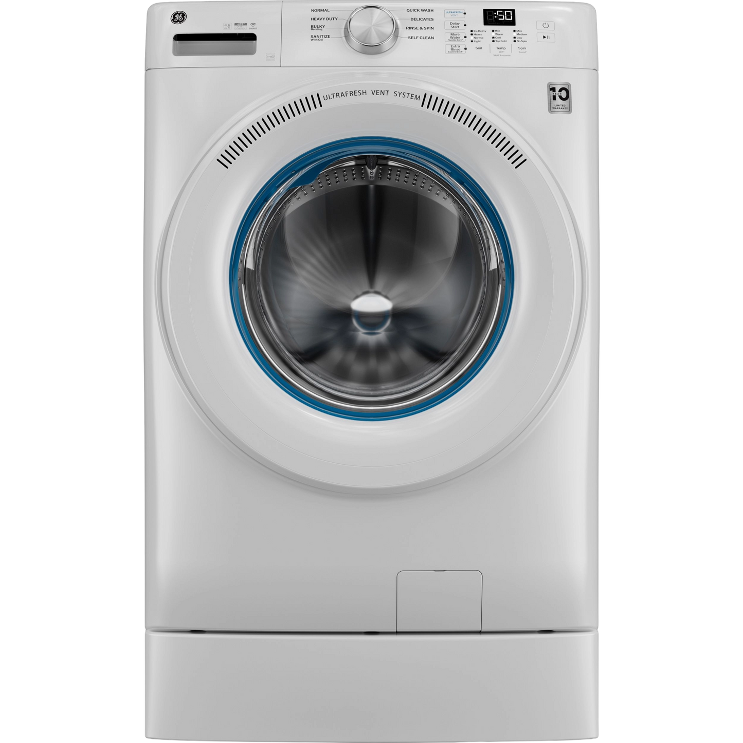 GE® ENERGY STAR® 4.6 cu. ft. Capacity Smart Front Load Washer with UltraFresh Vent System with OdorBlock™