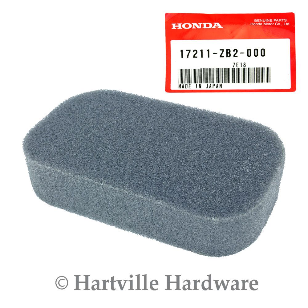 Gray foam air filter for engine protection in Honda parts and lubricants collection under $50