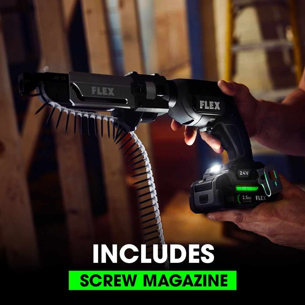FLEX 24V Drywall Screw Gun w/Magazine Attachment (Tool Only)