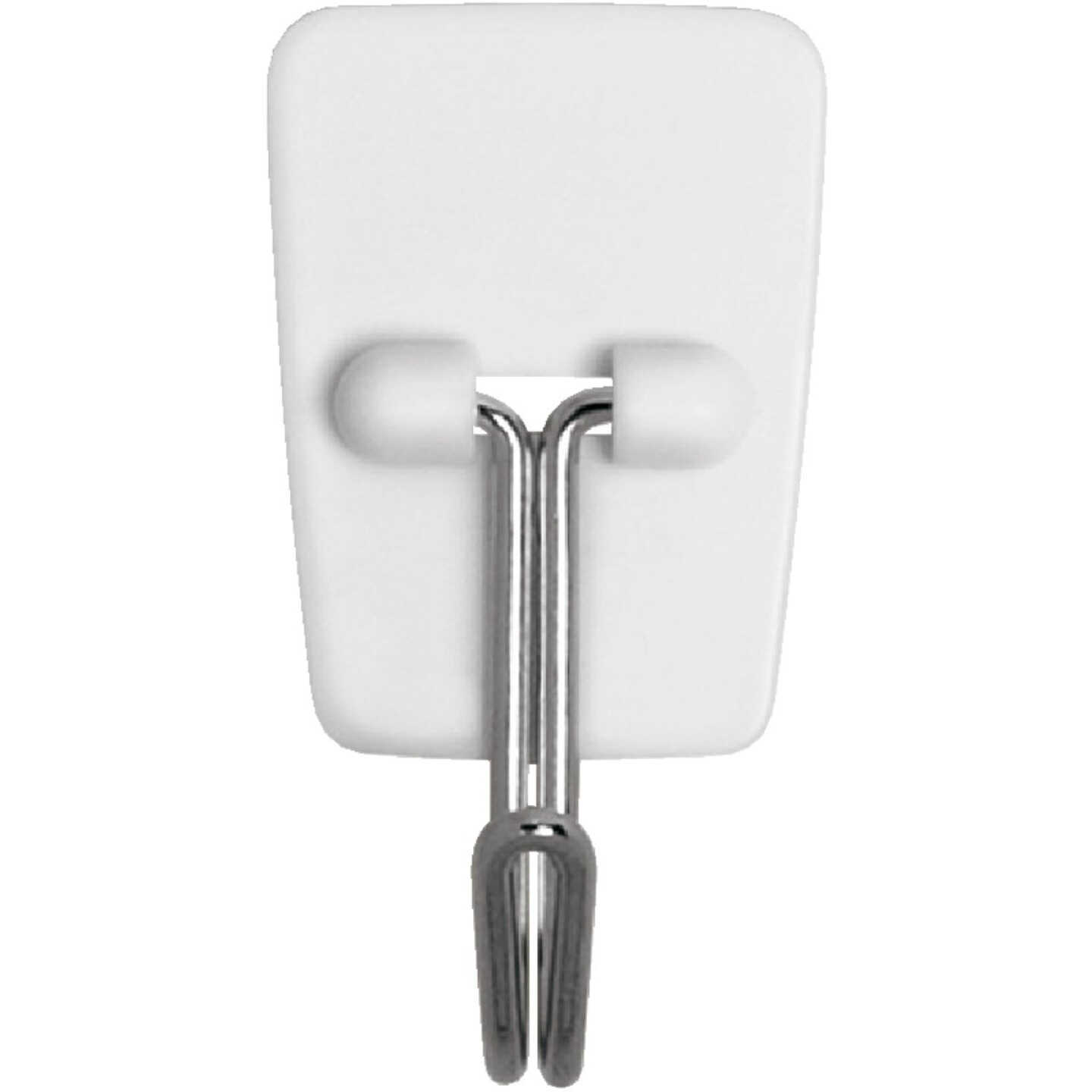 Single wire adhesive hook with white base for damage-free hanging in hardware and fasteners collections under $50