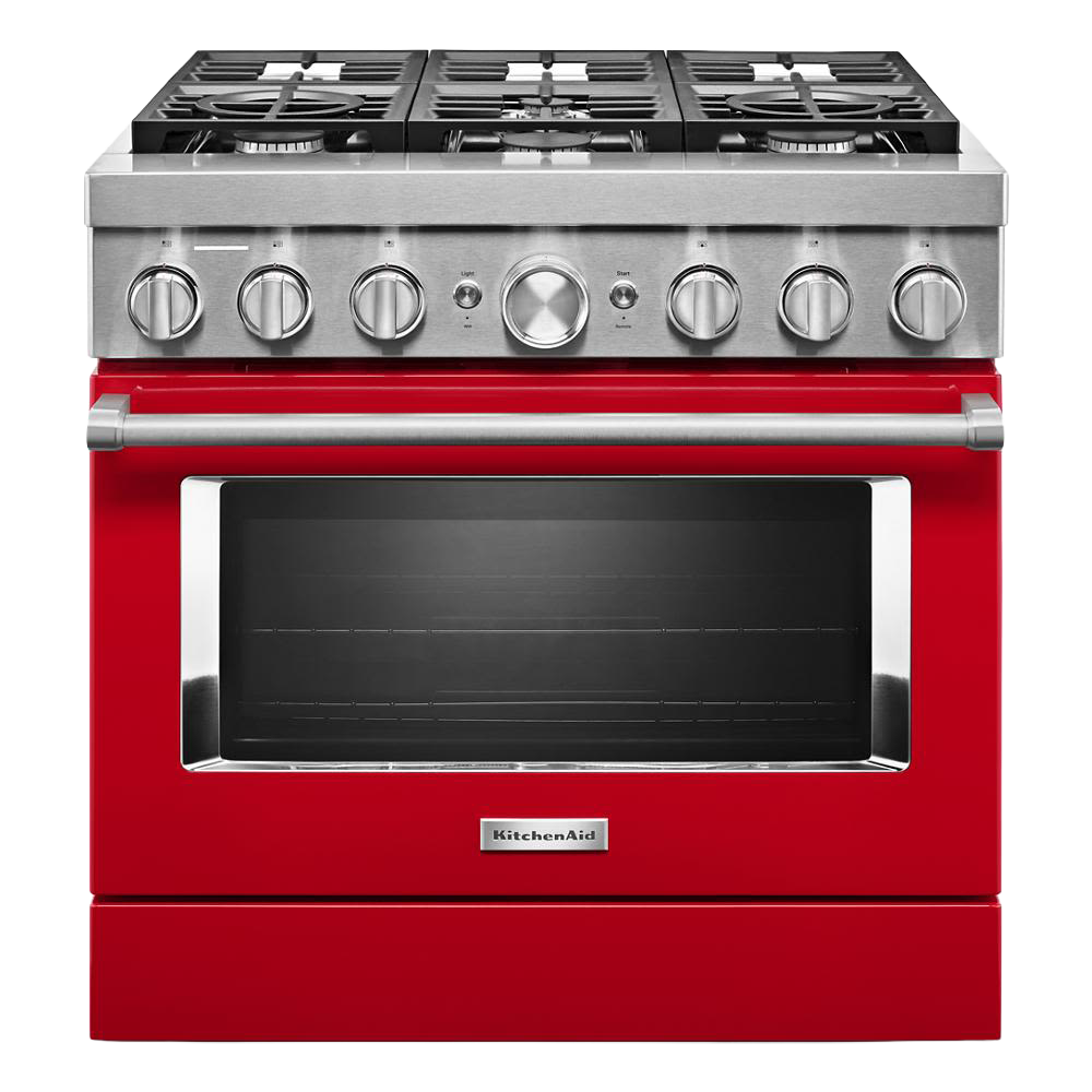 KitchenAid® 36'' Smart Commercial-Style Dual Fuel Range with 6 Burners