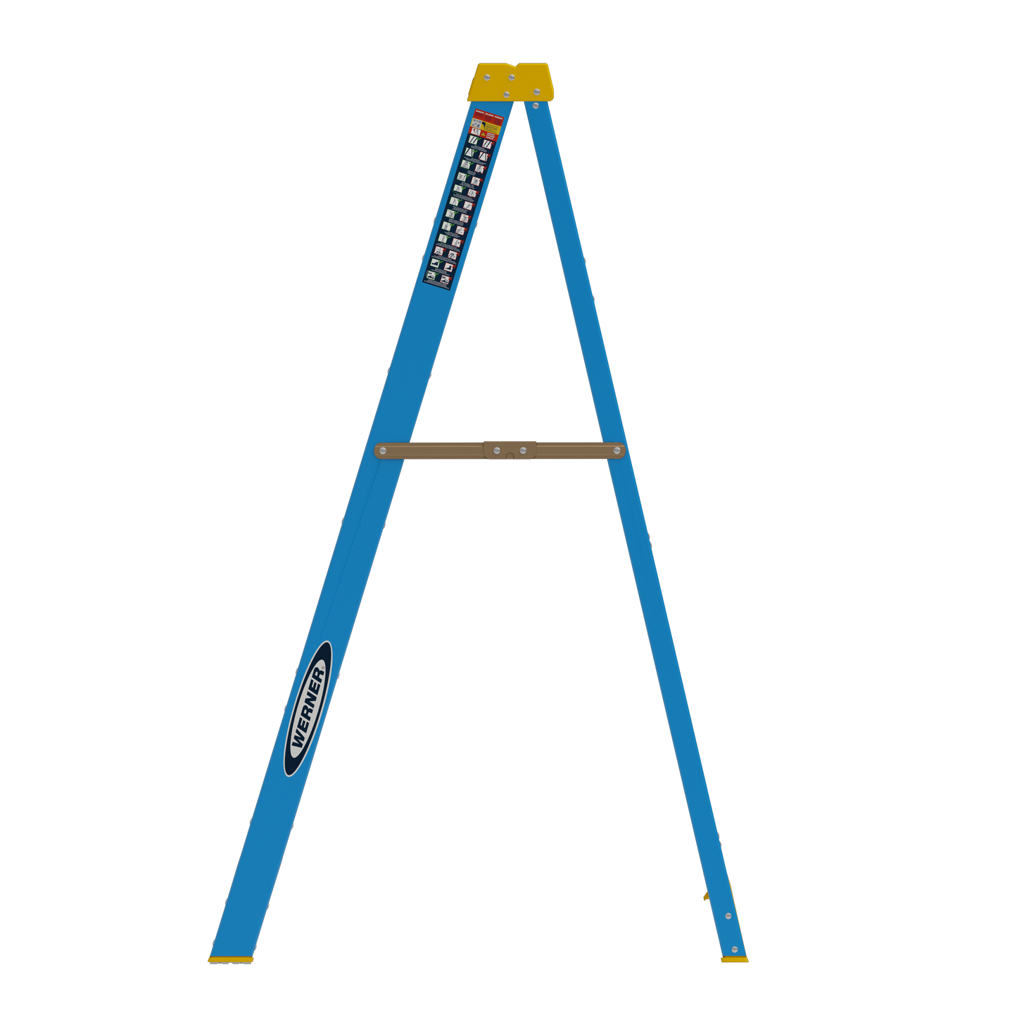 Werner Fiberglass Step Ladder with 250 lb. Load Capacity, 6 ft.