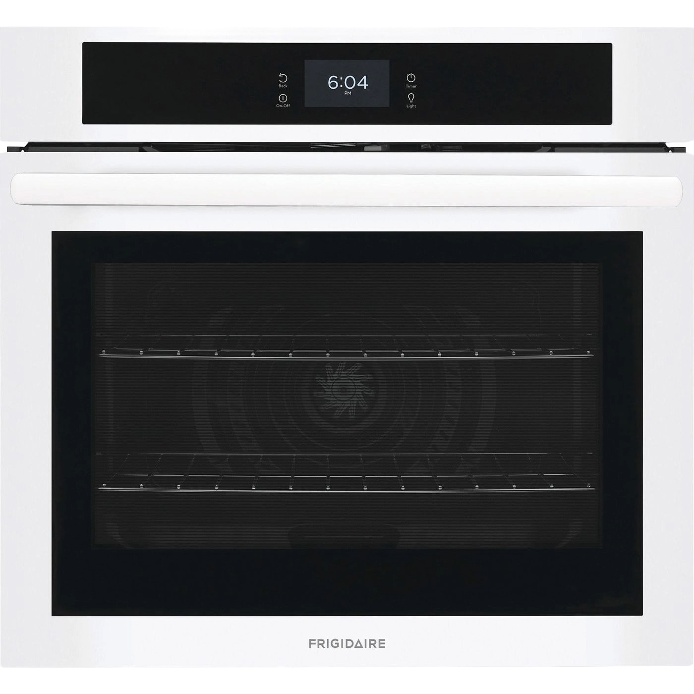 White electric single wall oven with fan convection, digital touch control panel, part of Kitchen & Kitchenware collection
