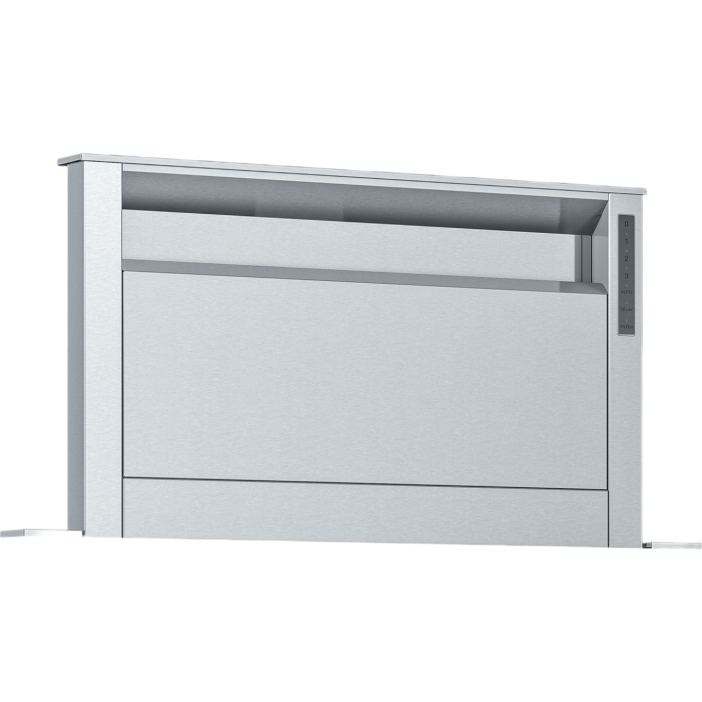 stainless steel downdraft vent with sleek modern design for kitchen and home improvement appliances collection