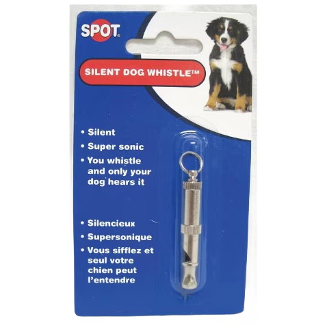 Compact metal dog whistle designed for silent, supersonic training signals in pet supplies collections