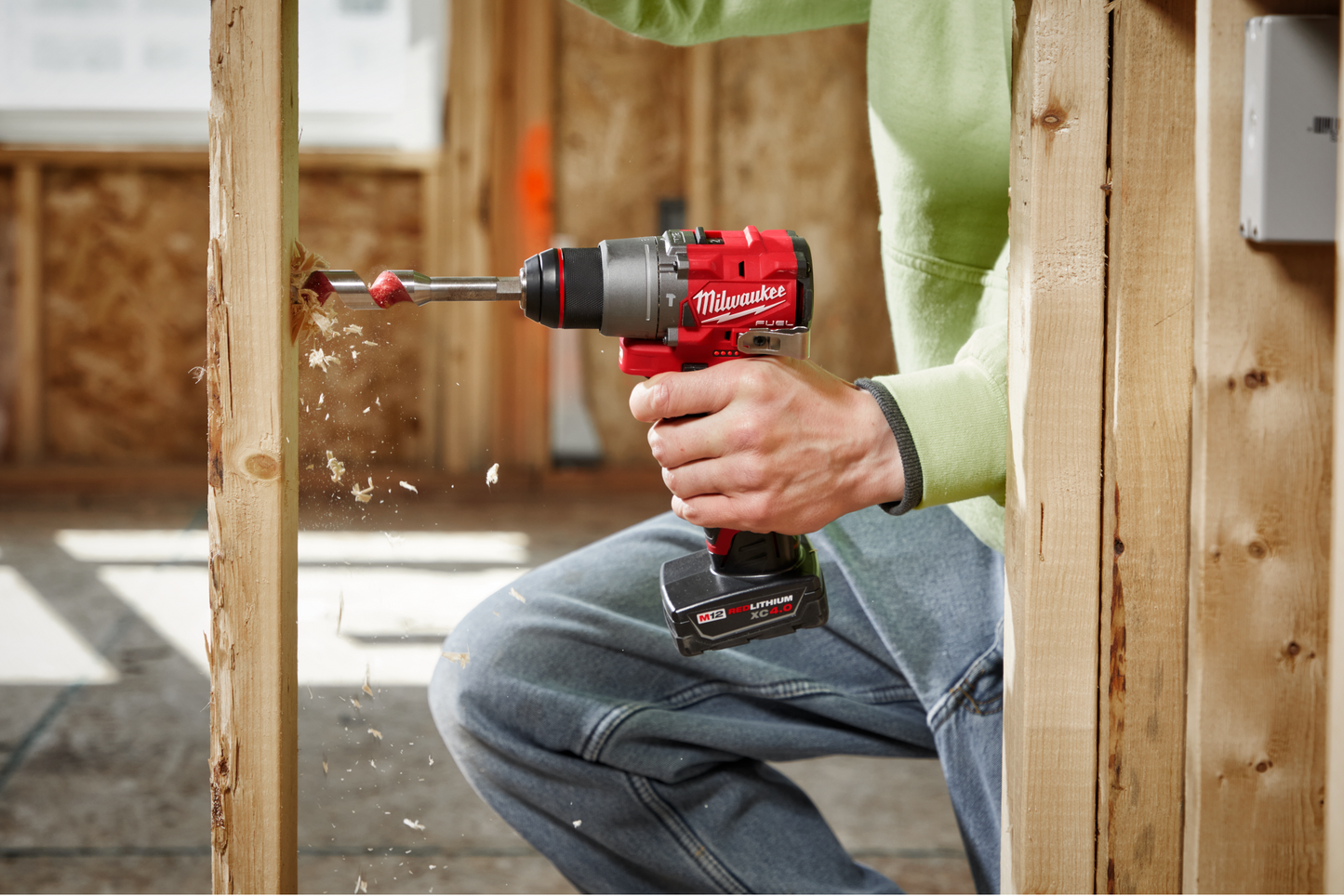 Milwaukee M12 FUEL 12-Volt Lithium-Ion Brushless Cordless 1/2" Hammer Drill Kit with 1 Compact 2.0Ah Battery Pack and 1 Charger