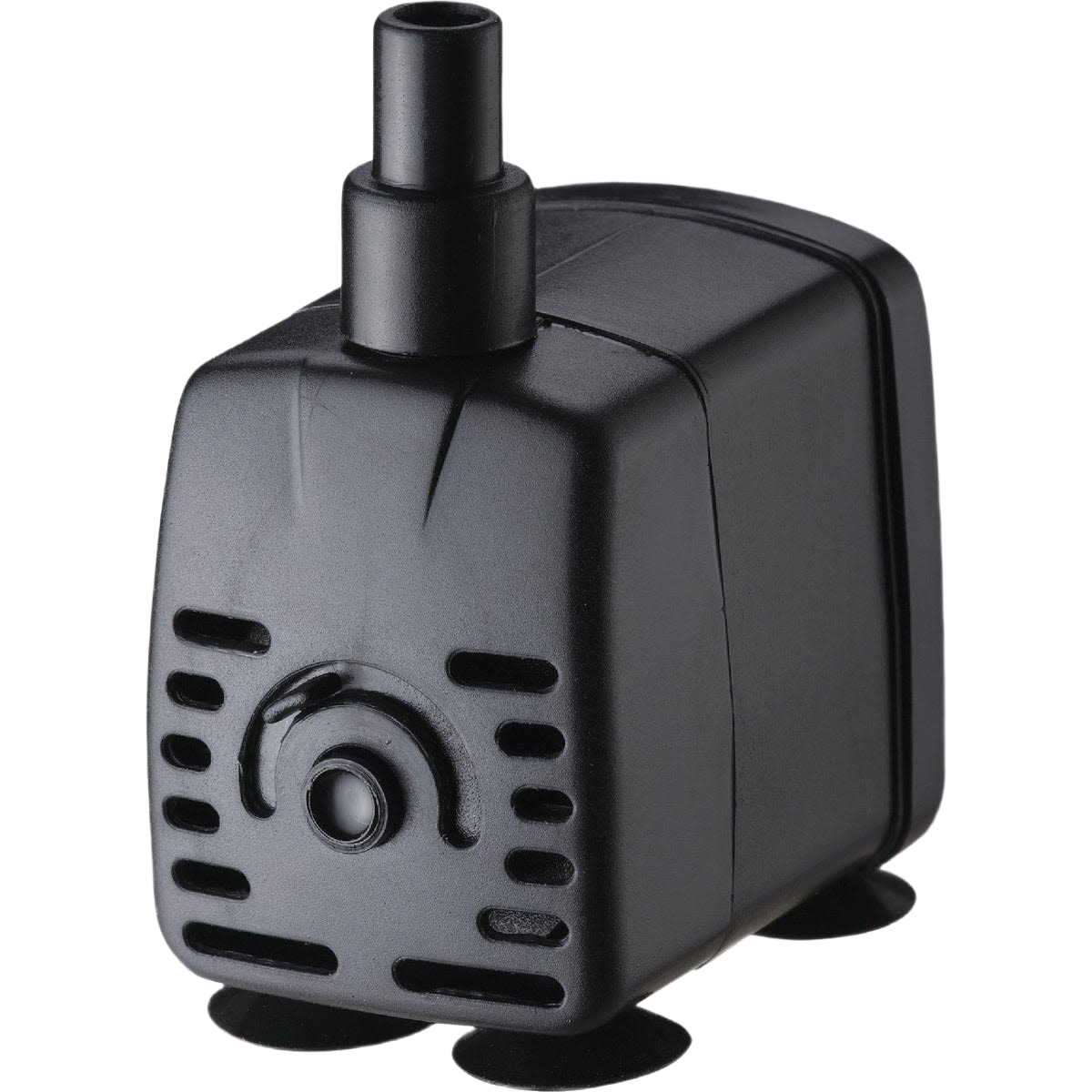 Compact black poly fountain pump for tabletop water features and garden fountains under $50