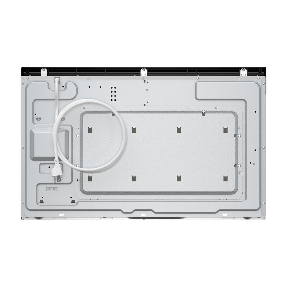Back panel of a built-in convection microwave oven showing power cord and ventilation in KitchenAid appliances collection