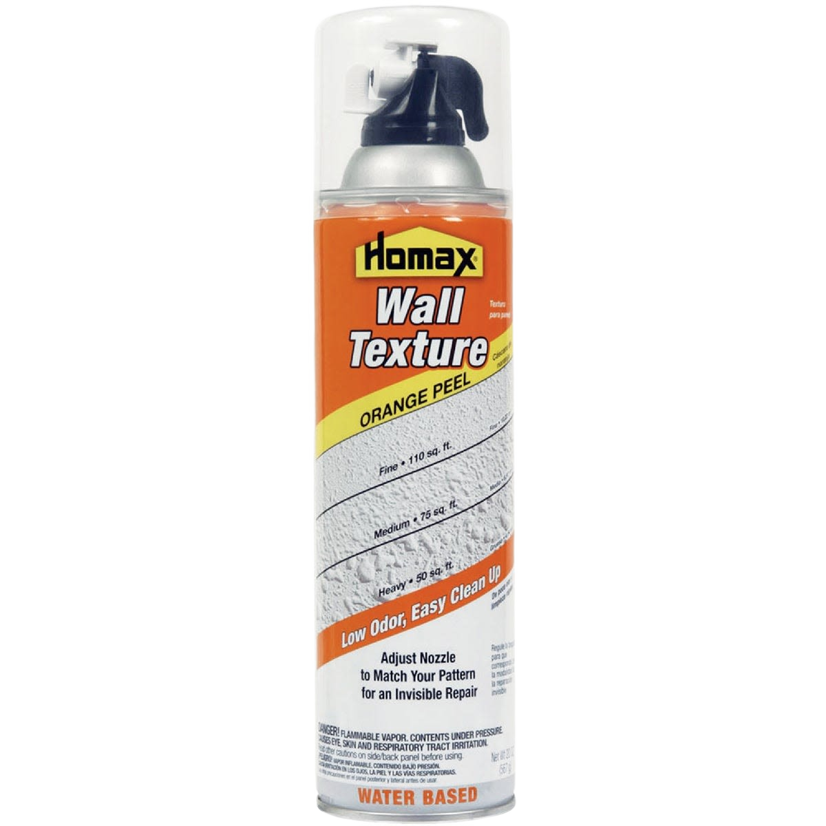 Water-based wall texture spray can with orange peel finish for home improvement and patching projects under $50 collection
