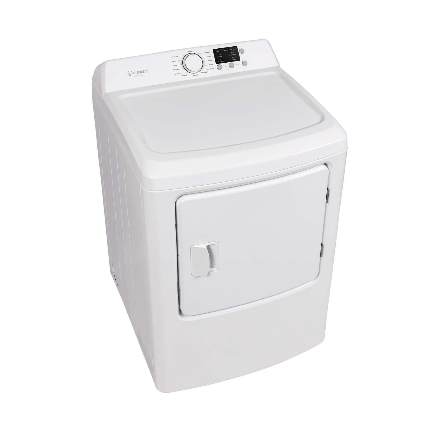 White front load electric dryer with control knob and digital display from Dryers and Appliances collections