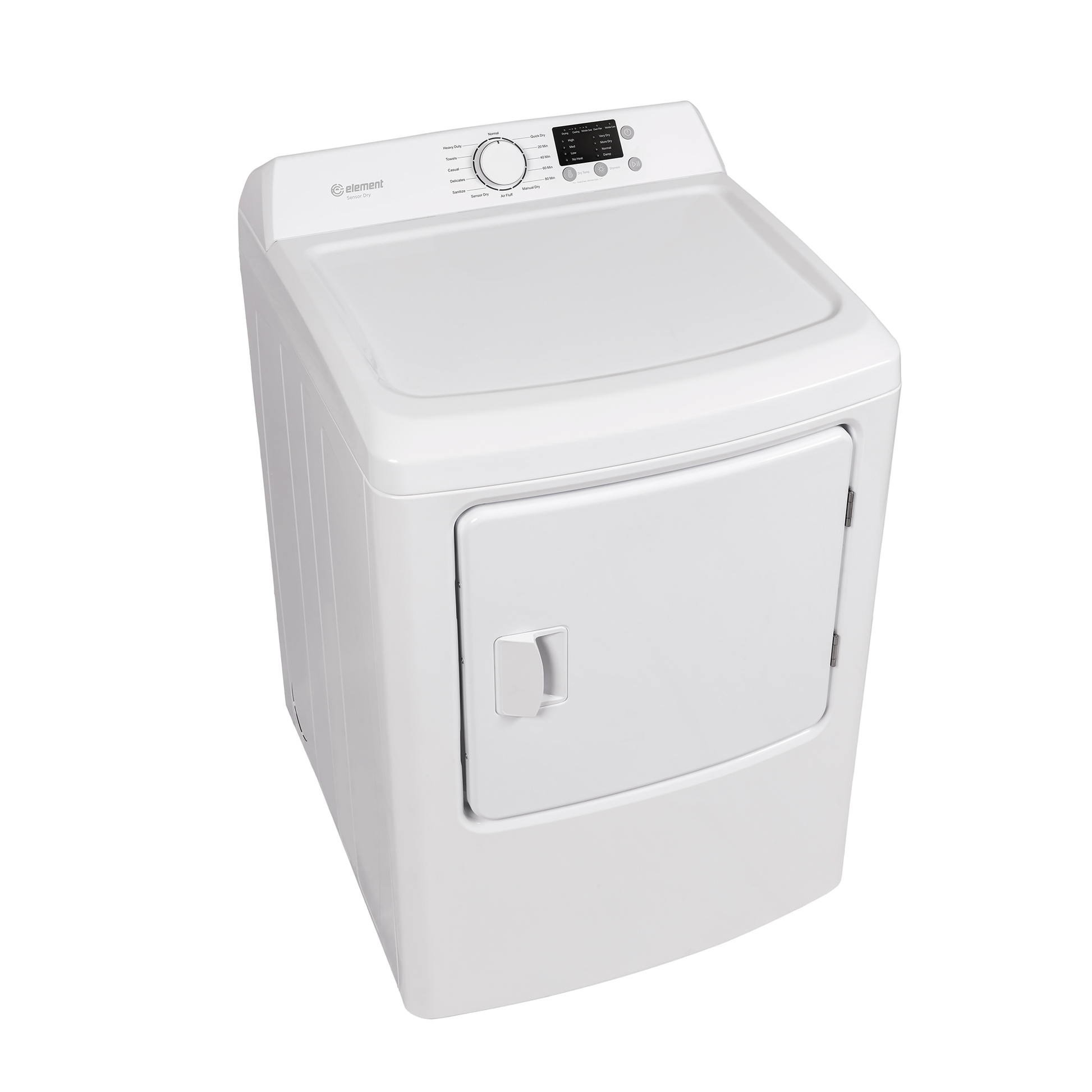 White front load electric dryer with control knob and digital display from Dryers and Appliances collections