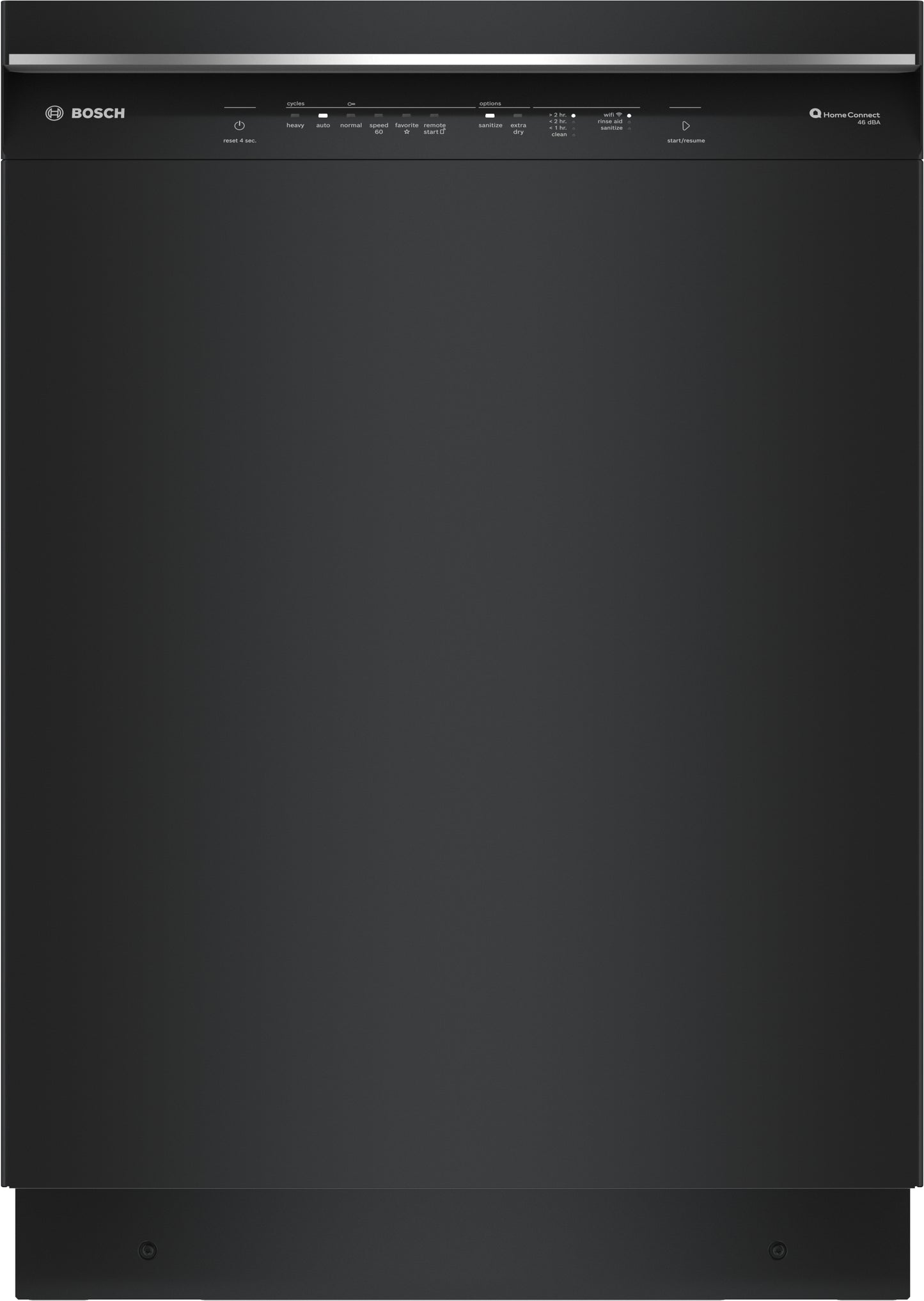 Black 24-inch Bosch dishwasher with control panel on top edge from Dishwashers and Kitchen & Kitchenware collections