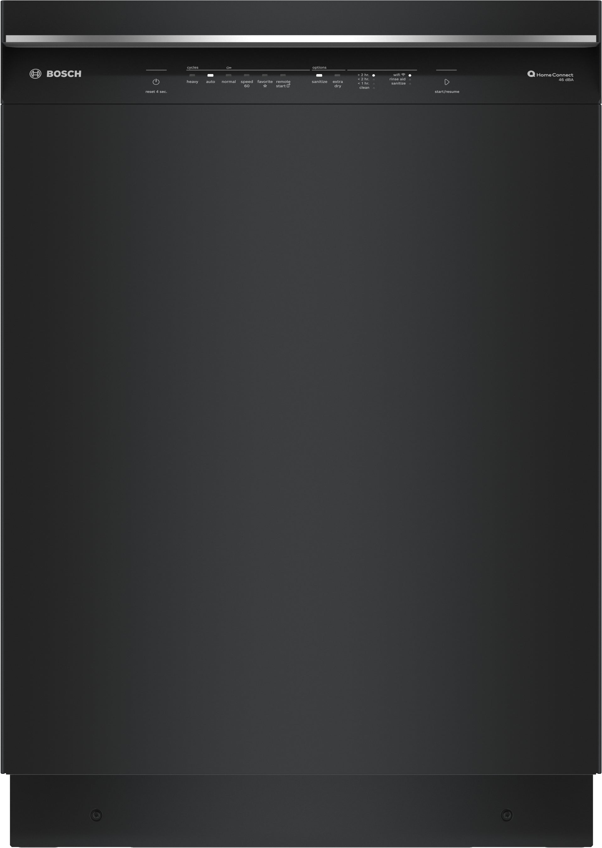 Black 24-inch Bosch dishwasher with control panel on top edge from Dishwashers and Kitchen & Kitchenware collections