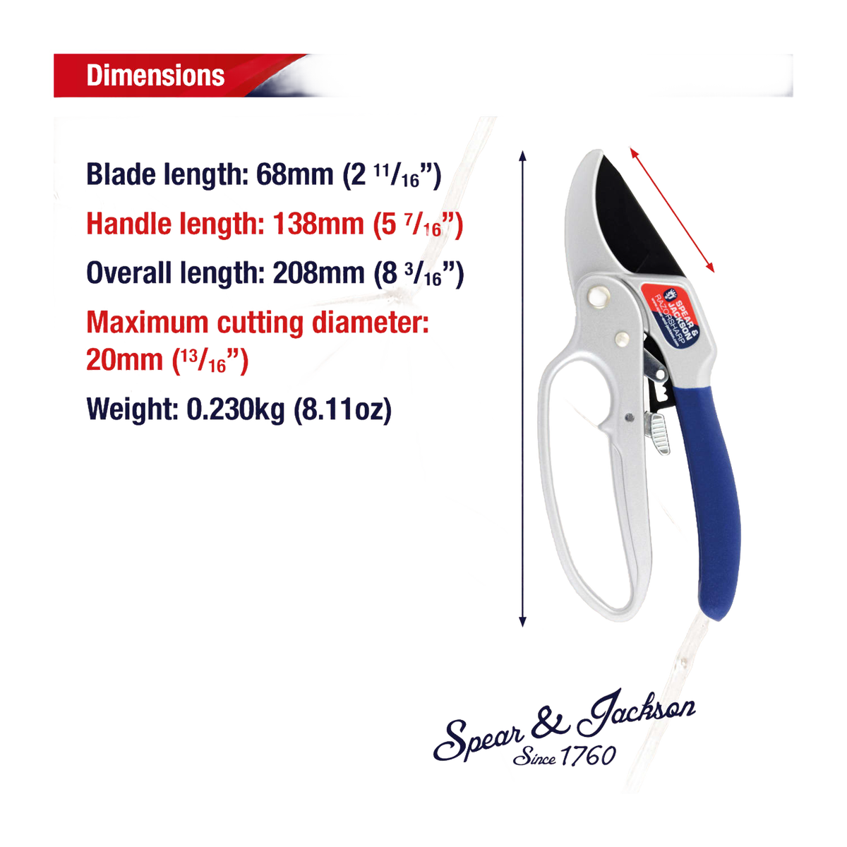 Spear & Jackson Advance Ratchet Secateurs
