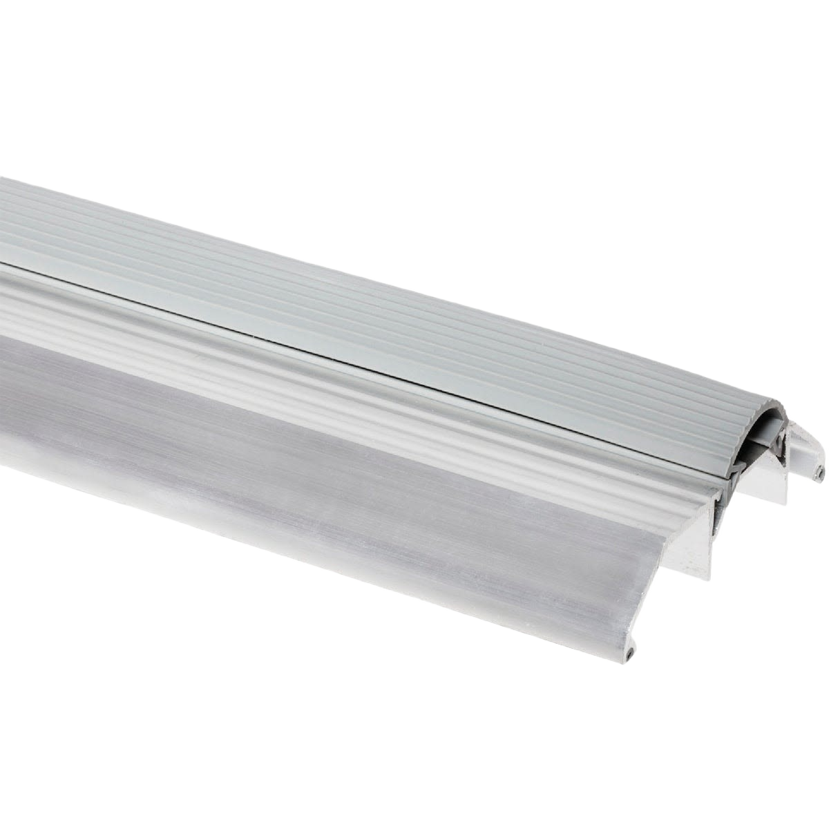 Heavy-duty silver aluminum threshold with vinyl seal designed for home improvement and hardware under $50 collection