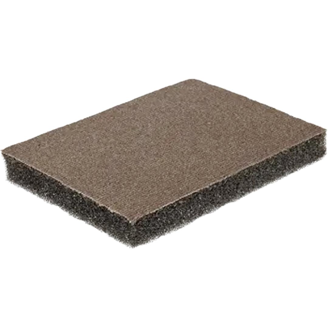 Fabric-backed coarse sanding sponge with 80 grit surface for sanding and smoothing in home improvement tools collection