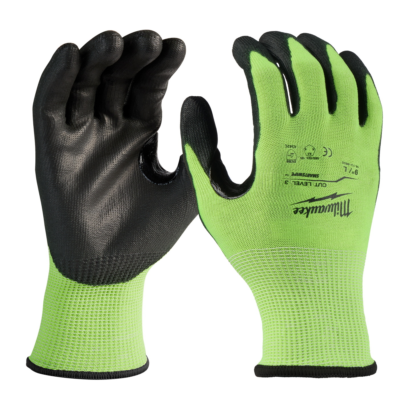 Milwaukee High Visibility Cut Level 3 Polyurethane Dipped - L