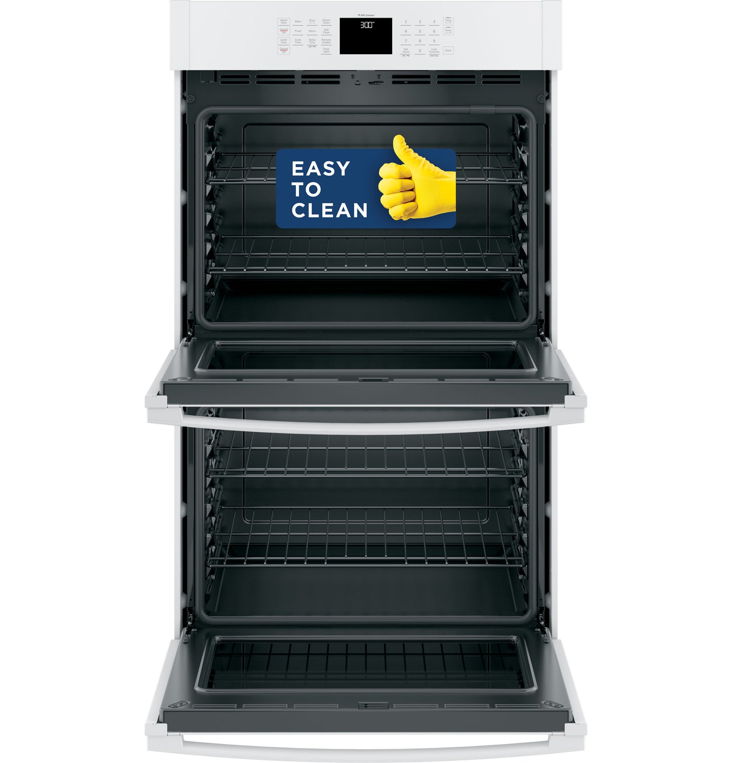 GE® 30" Smart Built-In Self-Clean Double Wall Oven