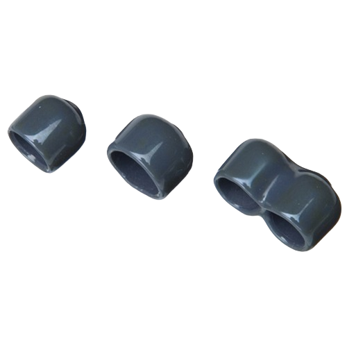 Set of granite-colored endcaps for modular rails, designed for storage and organization solutions.