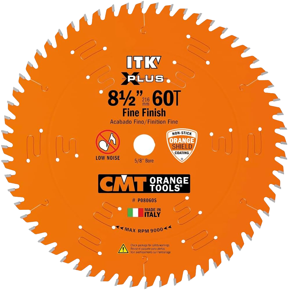 CMT Orange Tools 8-1/2" 60T Itk-Xplus® Finish Sliding Compound Saw Blade