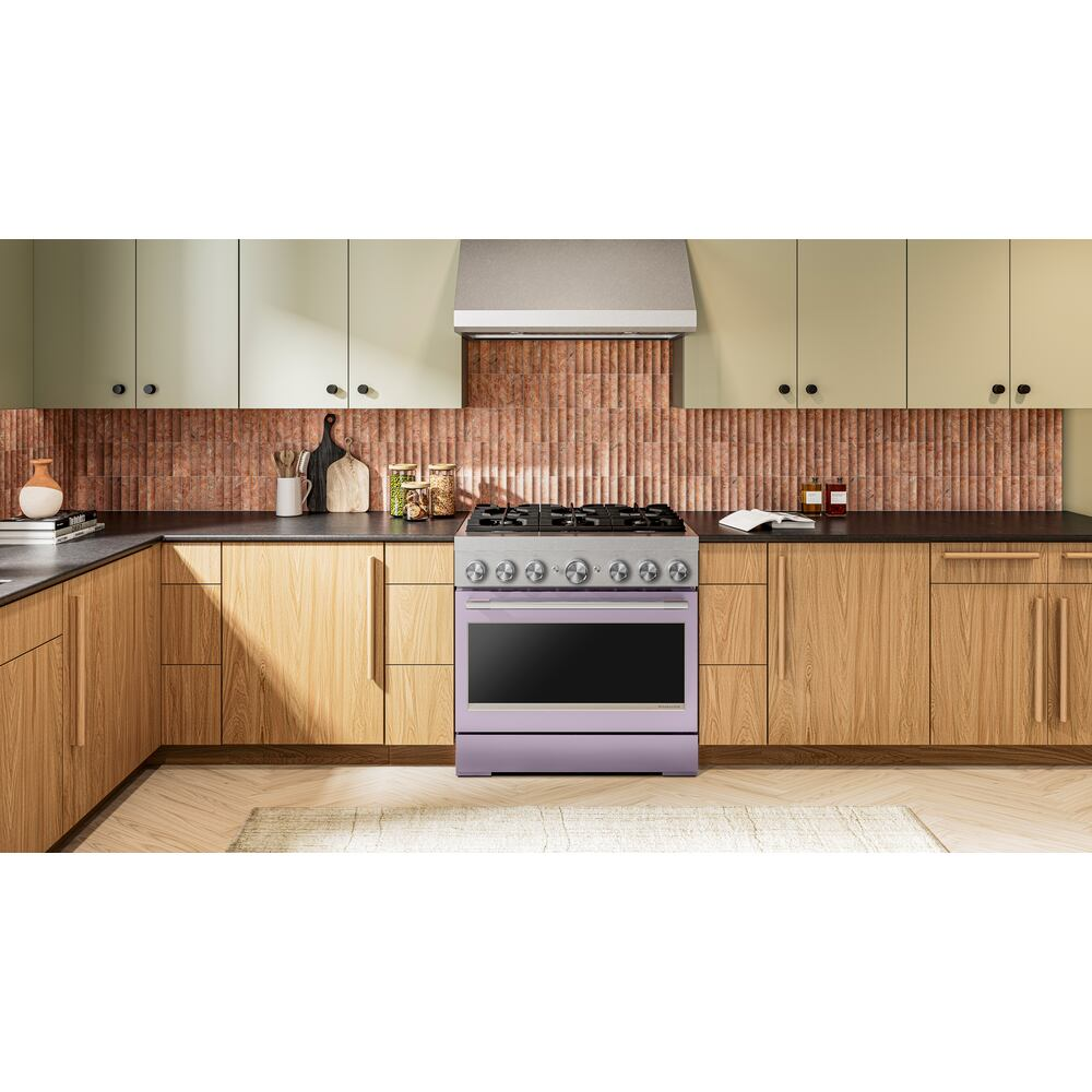 36-Inch 6 Burner Commercial-Style Dual Fuel Range with No Preheat Air Fry Mode