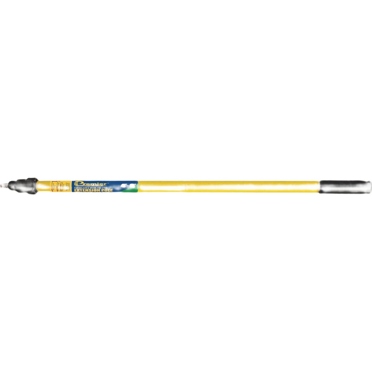 Yellow fiberglass and stainless steel telescoping extension pole for paint sprayers and home improvement tools collections