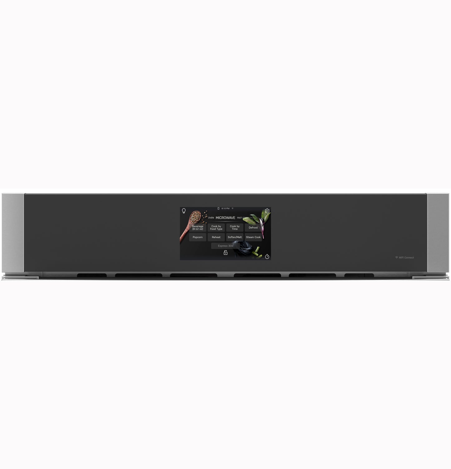 Sleek black built-in microwave convection oven with digital touchscreen control panel from Kitchen & Kitchenware collections