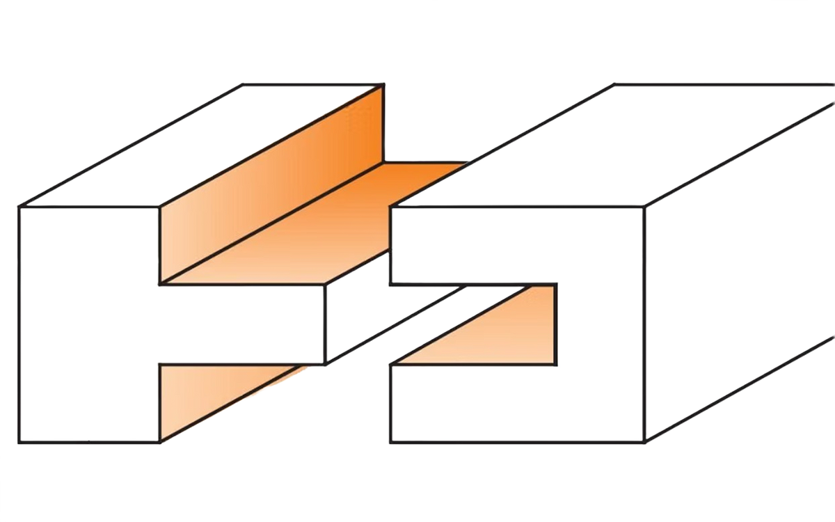 CMT Orange Tools 1-7/8" x 3/4" Tongue And Groove Set, 1/2" Shank