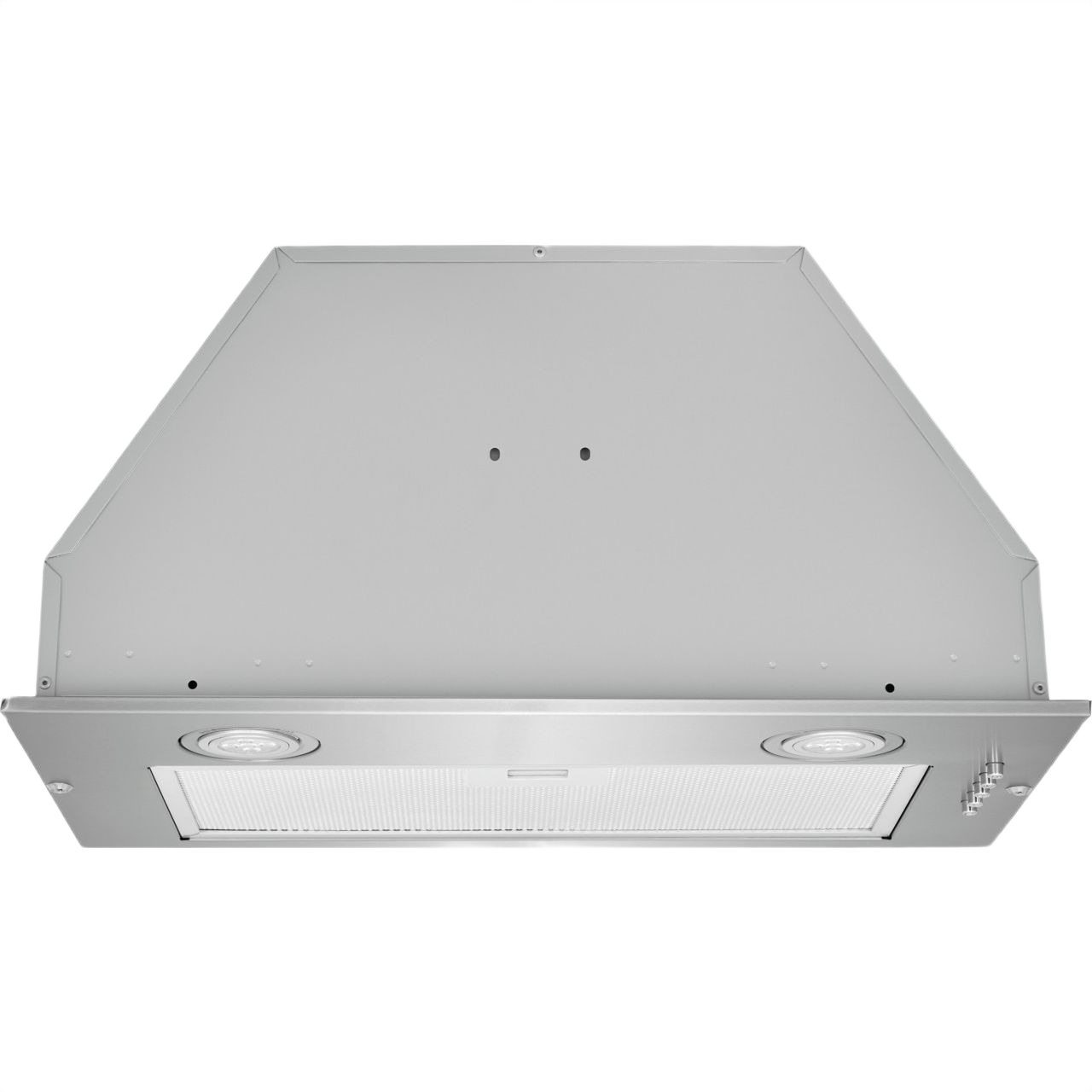 Stainless steel insert ventilation hood with LED lights and aluminum filter in over the range hoods collection