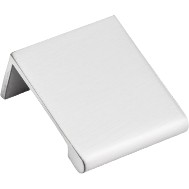 Brushed chrome tab pull with sleek modern design for cabinetry in furniture accessories and hardware collections