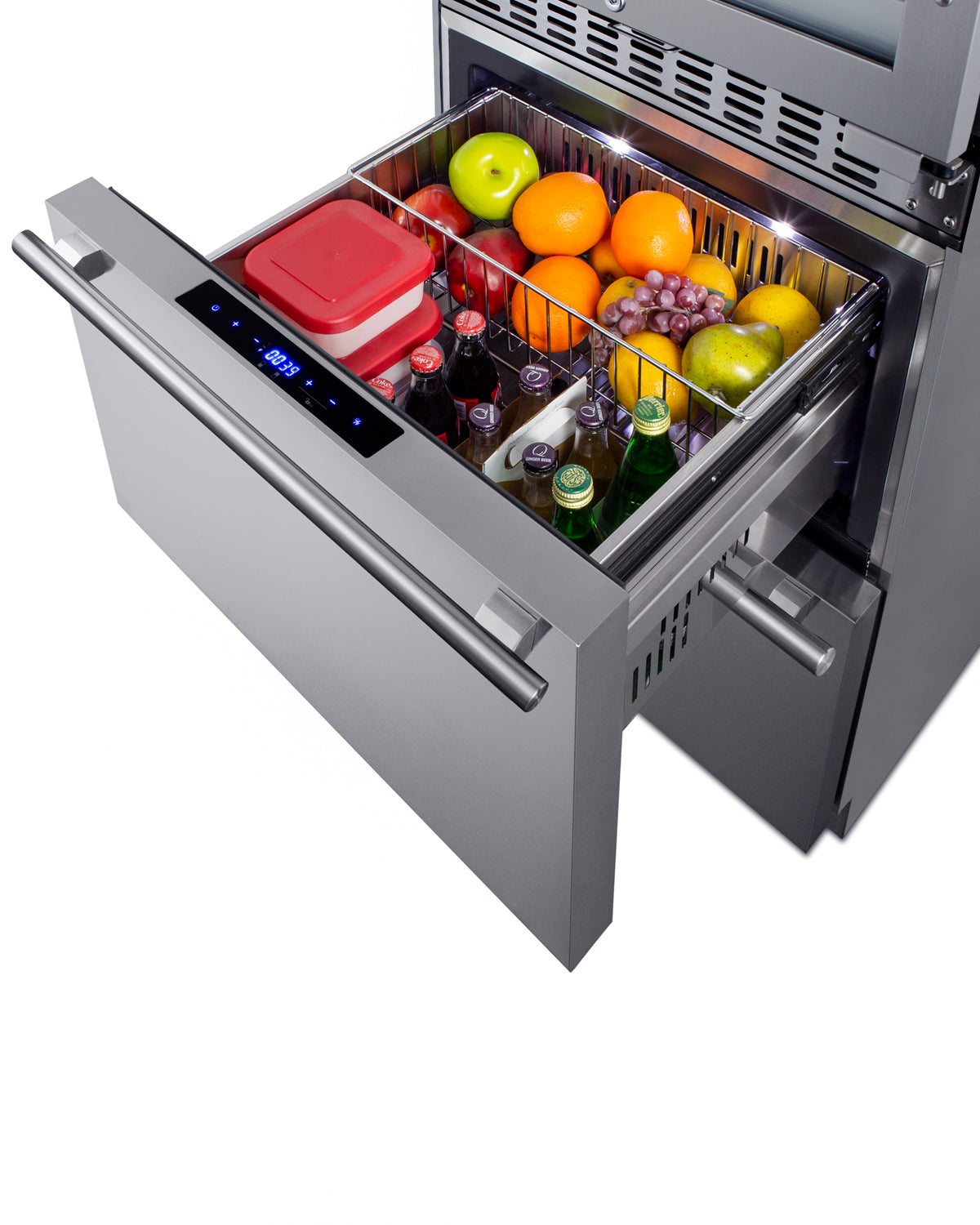 24" Wide Combination Dual-Zone Wine Cellar and 2-Drawer Refrigerator-Freezer