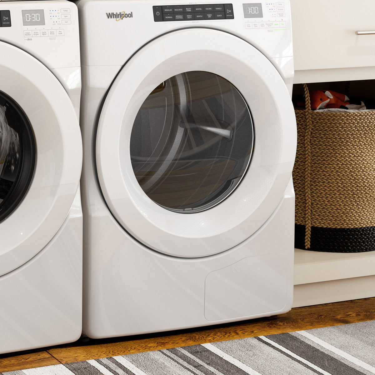 7.4 cu.ft Front Load Heat Pump Dryer with Intiutitive Touch Controls, Advanced Moisture Sensing