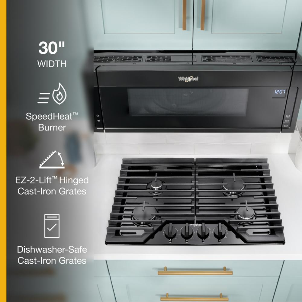 30-inch Gas Cooktop with EZ-2-Lift™ Hinged Cast-Iron Grates
