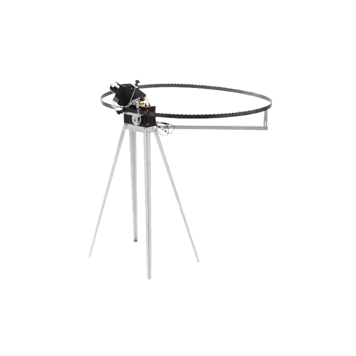 Metal band saw blade sharpening robot with tripod stand for tool accessories and power tool use