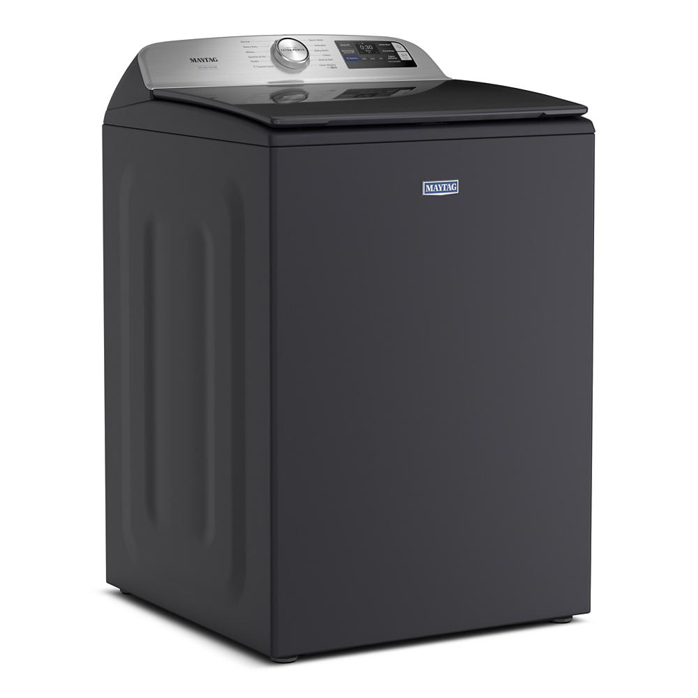 Matte dark gray top load washer with digital controls and pet hair filter from washers and dryers collection at Hartville Hardware