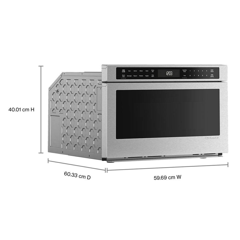 24" Under-Counter Microwave Oven Drawer with Steam Cooking