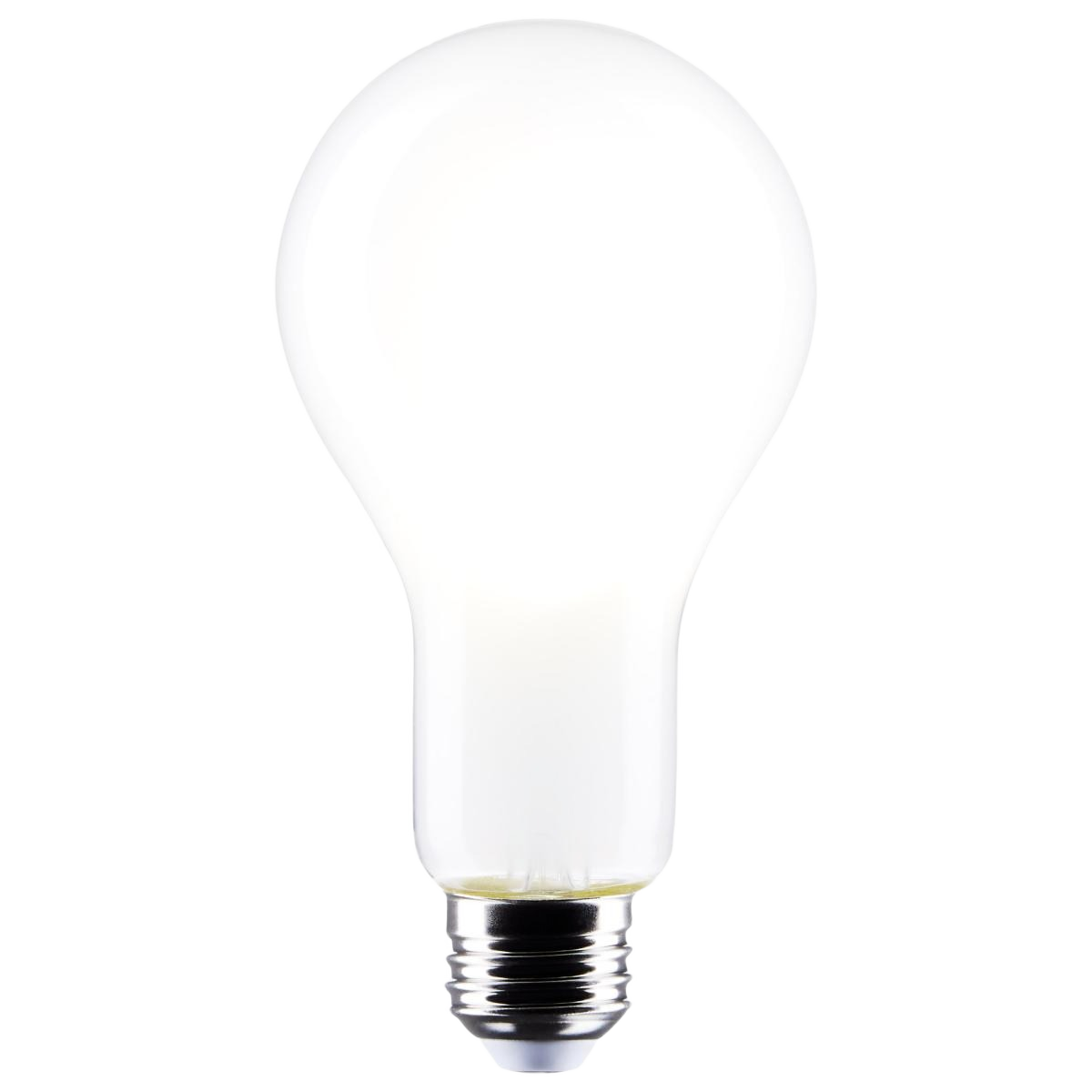 Energy-efficient 21 watt LED frosted cool white light bulb with medium base for home improvement lighting needs