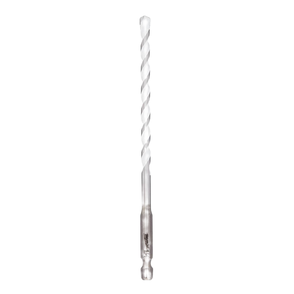 Carbide drill bit with spiral flute for versatile use in power tool accessories and drill bits collections