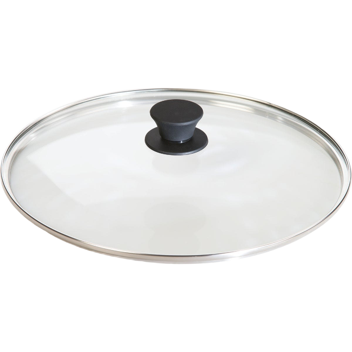 Round tempered glass lid with stainless steel rim and black knob for kitchenware under $50 collection