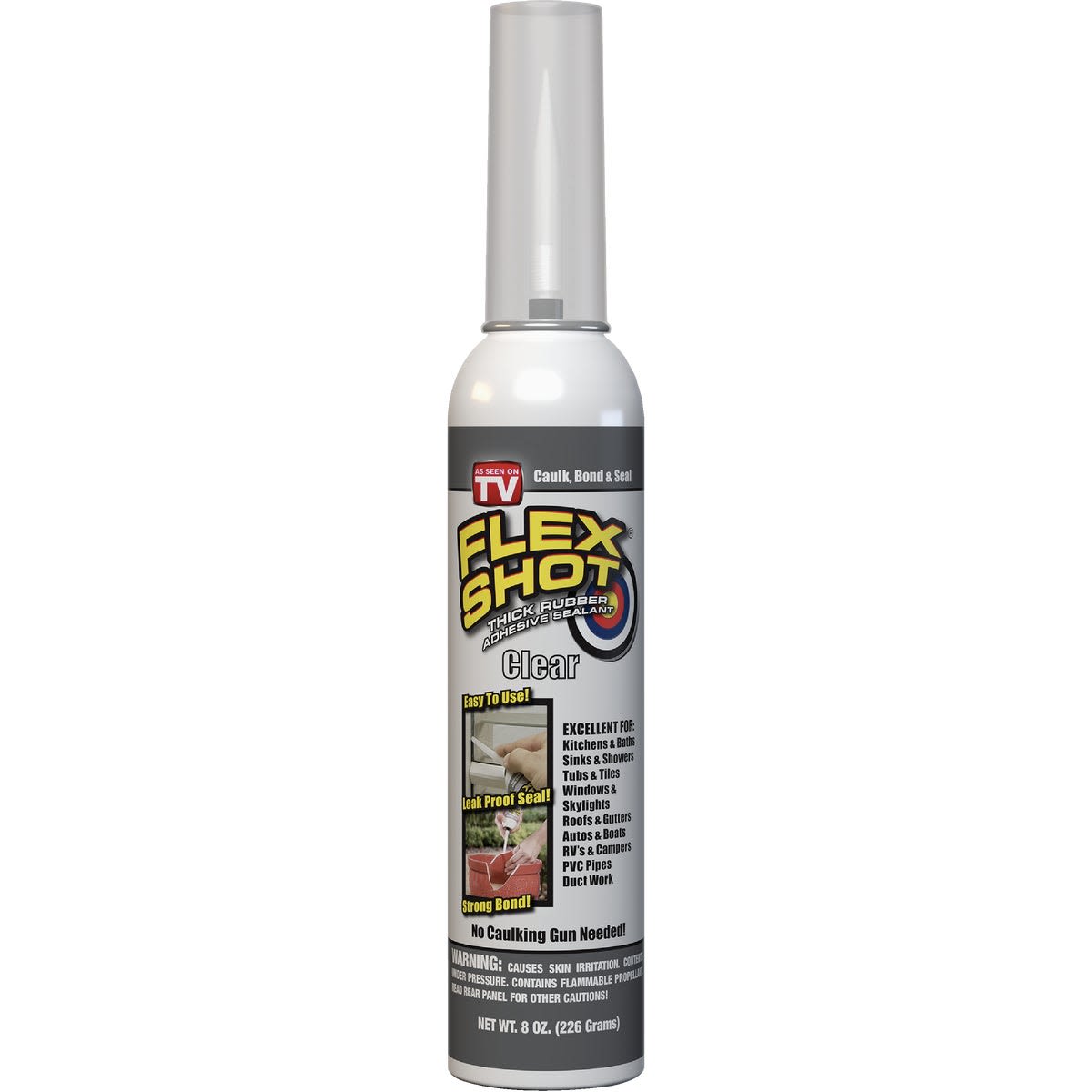 Clear adhesive rubber sealant tube for home improvement tasks including sealing, bonding, and waterproofing applications.