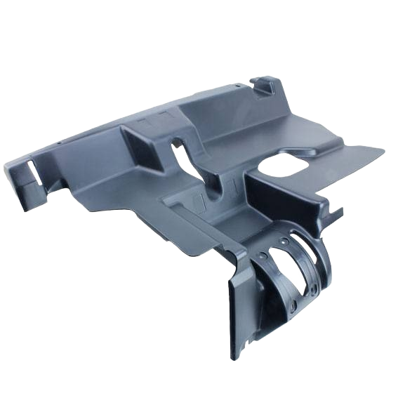 Black plastic seat base cover for John Deere Gator models, suitable for automotive and mechanic tool replacements