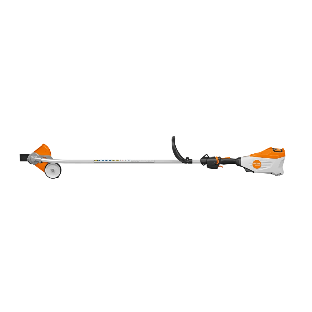 Battery-powered curved shaft edger with ergonomic handle for precise lawn edging in outdoor power tools collection